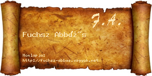 Fuchsz Abbás névjegykártya